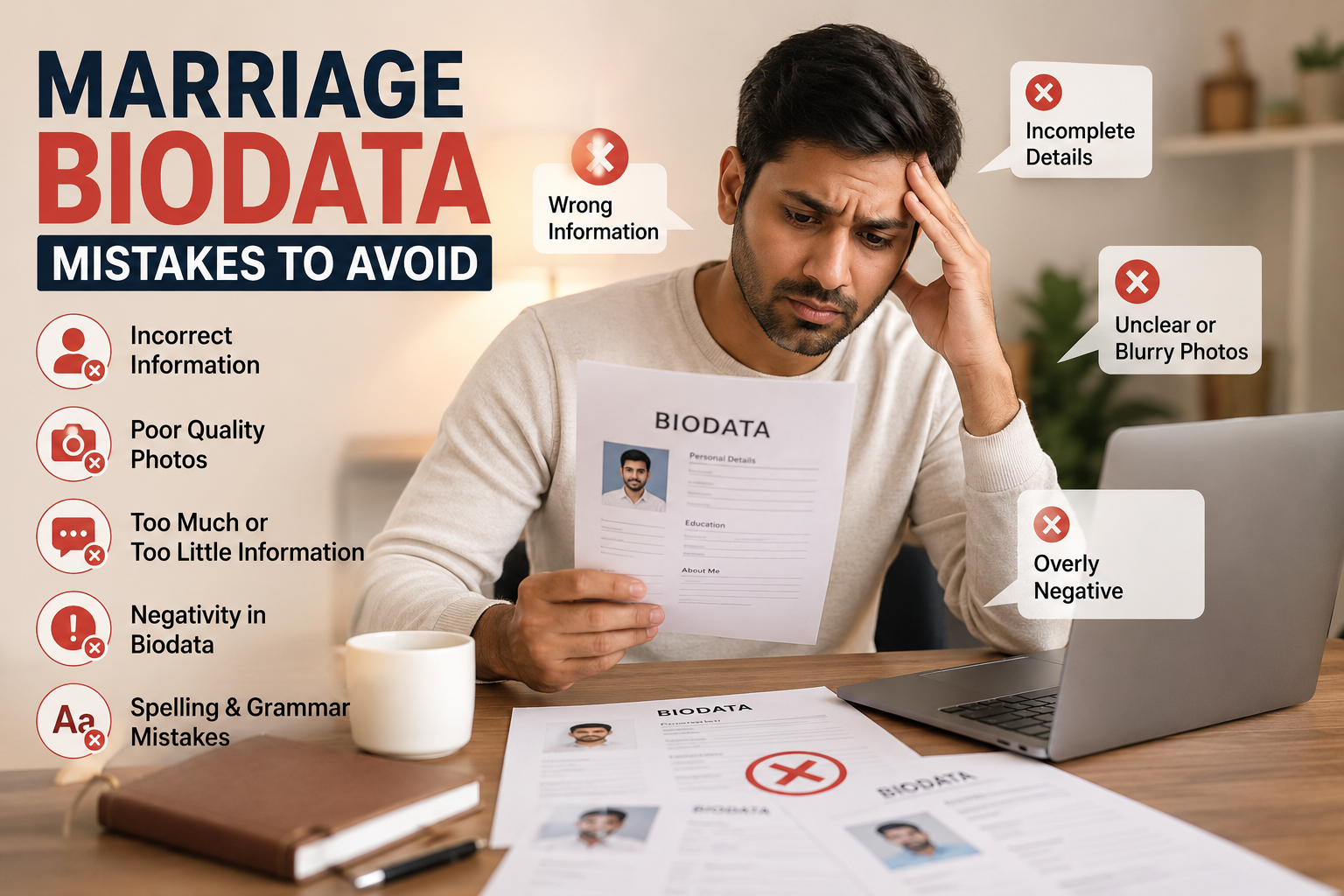 Marriage Biodata Mistakes to Avoid: 15 Common Errors That Can Hurt Your First Impression