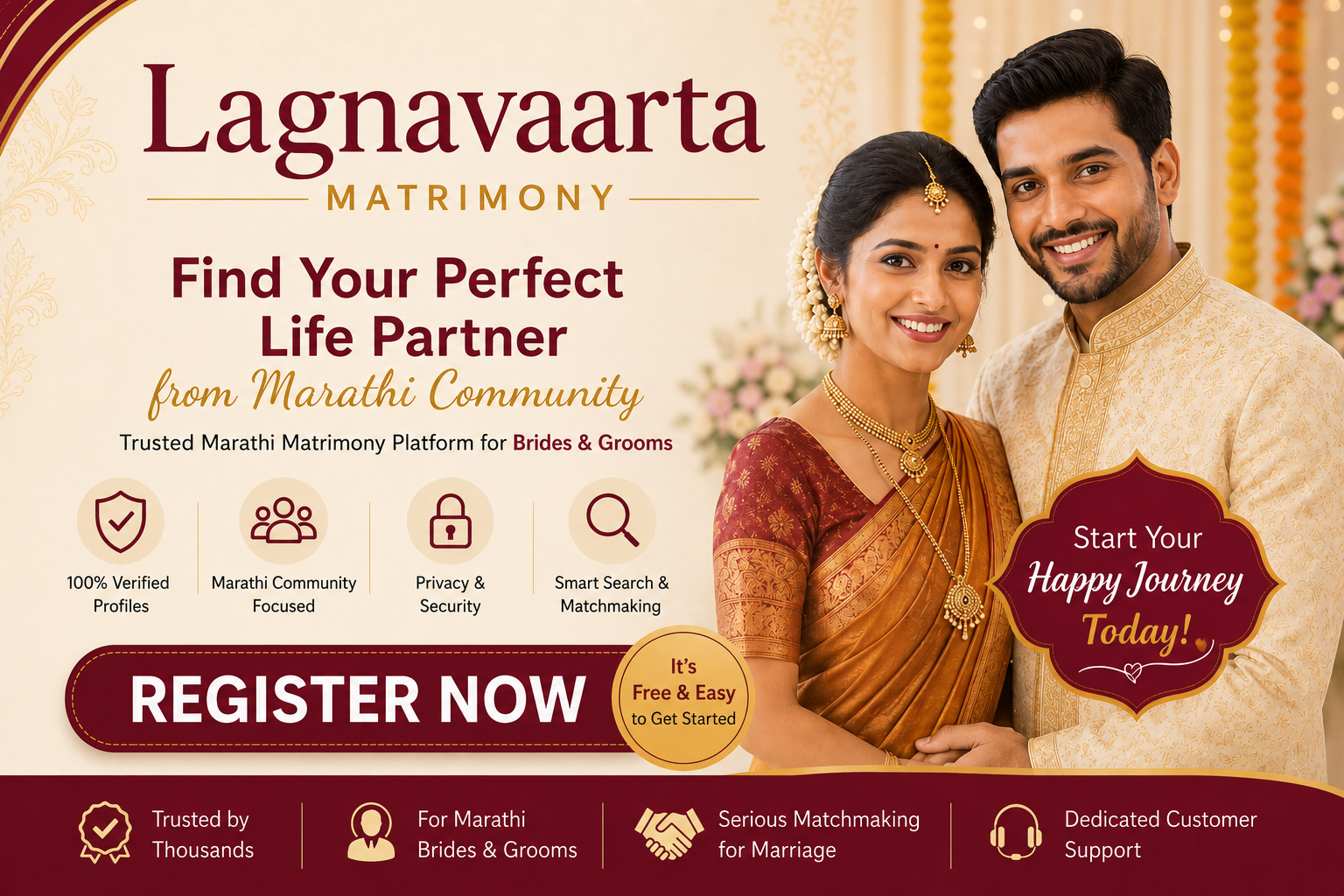 Marathi Matrimony for USA UK Canada Australia | LagnaVaarta Matrimony