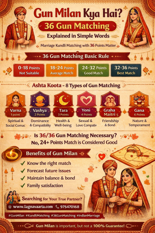 Gun Milan Kya Hai? 36 Gun Matching Explained in Simple Words